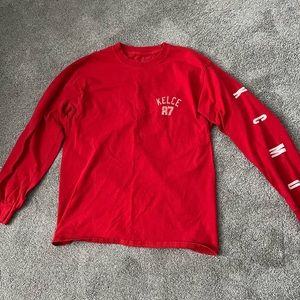 Travis Kelce Bleacher Report Long Sleeve Tee Mens